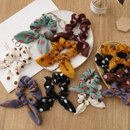 Parent-enfant modèle petit petit lapin oreilles gros intestin anneau femelle cheveux cravate nouée cheveux cravate